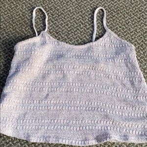 Pink cropped tank top